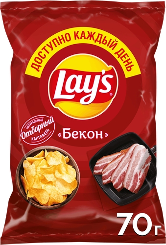 Чипсы "Лейс" 70гр бекон